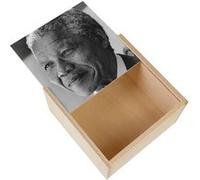 Boite Coffret en Bois - Fabulous - Nelson Mandela Portrait (11 x 11 x 3,5 cm) Multicolore G