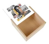 Boite Coffret en Bois - Fabulous - Nice Collage (11 x 11 x 3,5 cm) Multicolore G