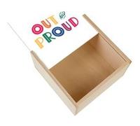 Boite Coffret en Bois - Fabulous - Out and Proud (11 x 11 x 3,5 cm) Multicolore G
