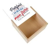 Boite Coffret en Bois - Fabulous - Parfois je me trouve Moche - Frère (11 x 11 x 3,5 cm) Multicolore