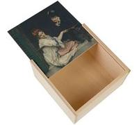 Boite Coffret en Bois - Fabulous - Peinture Deux Femmes Regardent par la Fenêtre (11 x 11 x 3,5 cm) Multicolore G