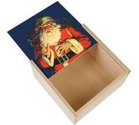Boite Coffret en Bois - Fabulous - Pere Noel Apporte Les Cadeaux (11 x 11 x 3,5 cm) Multicolore G