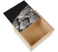 Boite Coffret en Bois - Fabulous - Photo Historique Lune Mission Apollo (11 x 11 x 3,5 cm) Multicolore