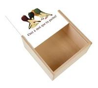 Boite Coffret en Bois - Fabulous - Pigeons - C'est à moi que tu parles ? (11 x 11 x 3,5 cm) Multicolore G