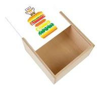 Boite Coffret en Bois - Fabulous - Pixel Burger (11 x 11 x 3,5 cm) Multicolore G