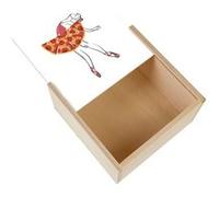 Boite Coffret en Bois - Fabulous - Pizza Ballerine (11 x 11 x 3,5 cm) Multicolore G