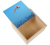 Boite Coffret en Bois - Fabulous - Plongeuse Jeux Olympiques Barcelone 1992 (11 x 11 x 3,5 cm) Multicolore G