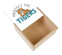 Boite Coffret en Bois - Fabulous - Protect the Tigers (11 x 11 x 3,5 cm) Multicolore G