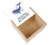 Boite Coffret en Bois - Fabulous - Protectrice de Baleine (11 x 11 x 3,5 cm) Multicolore G