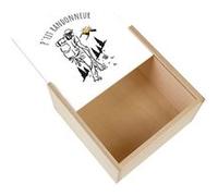 Boite Coffret en Bois - Fabulous - P'tit Randonneur (11 x 11 x 3,5 cm) Multicolore G