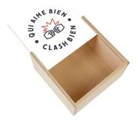 Boite Coffret en Bois - Fabulous - Qui Aime bien Clash bien (11 x 11 x 3,5 cm) Multicolore G