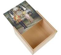 Boite Coffret en Bois - Fabulous - Rama IX Famille Royale Thailande 1960 (11 x 11 x 3,5 cm) Multicolore