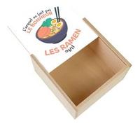 Boite Coffret en Bois - Fabulous - Ramen - L'argent ne Fait Pas le Bonheur (11 x 11 x 3,5 cm) Multicolore G