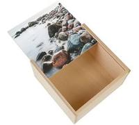Boite Coffret en Bois - Fabulous - Rivage de Galets Mer de Brume (11 x 11 x 3,5 cm) Multicolore G