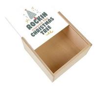 Boite Coffret en Bois - Fabulous - Rockin Around the Christmas Tree (11 x 11 x 3,5 cm) Multicolore G
