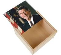Boite Coffret en Bois - Fabulous - Ronald Reagan President Portrait (11 x 11 x 3,5 cm) Multicolore G