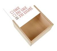 Boite Coffret en Bois - Fabulous - Sage ? ... J'ai essayé (11 x 11 x 3,5 cm) Multicolore G