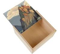 Boite Coffret en Bois - Fabulous - Saint Etienne Course Automobile Affiche Vintage (11 x 11 x 3,5 cm) Multicolore
