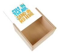 Boite Coffret en Bois - Fabulous - Salt in the Air Sand in My Hair (11 x 11 x 3,5 cm) Multicolore
