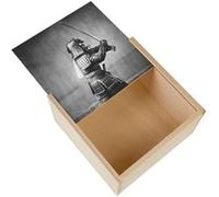 Boite Coffret en Bois - Fabulous - Samourai Photo Ancienne Japon Sabre (11 x 11 x 3,5 cm) Multicolore
