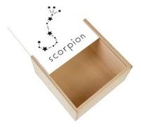 Boite Coffret en Bois - Fabulous - Scorpion Etoile Signe Astrologie (11 x 11 x 3,5 cm) Multicolore G