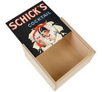 Boite Coffret en Bois - Fabulous - Shick's Cocktail Art Deco Affiche (11 x 11 x 3,5 cm) Multicolore G