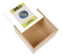 Boite Coffret en Bois - Fabulous - Smile! is the end of the World (11 x 11 x 3,5 cm) Multicolore