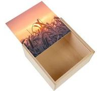 Boite Coffret en Bois - Fabulous - Soleil se Lève sur un Champ de Blé (11 x 11 x 3,5 cm) Multicolore G