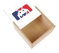 Boite Coffret en Bois - Fabulous - Space Invader Parodie (11 x 11 x 3,5 cm) Multicolore