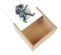 Boite Coffret en Bois - Fabulous - Space Rocker (11 x 11 x 3,5 cm) Multicolore G