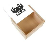 Boite Coffret en Bois - Fabulous - Stop Invading My Space (11 x 11 x 3,5 cm) Multicolore G