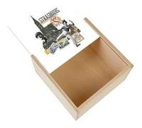Boite Coffret en Bois - Fabulous - Strasbourg Collage (11 x 11 x 3,5 cm) Multicolore