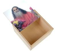Boite Coffret en Bois - Fabulous - Swami Satchidananda Gourou Indien (11 x 11 x 3,5 cm) Multicolore G