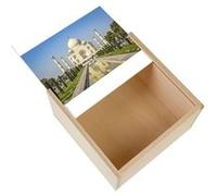 Boite Coffret en Bois - Fabulous - Taj Mahal Dessin Agra Monument (11 x 11 x 3,5 cm) Multicolore G
