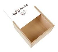 Boite Coffret en Bois - Fabulous - Team Pain au Chocolat (11 x 11 x 3,5 cm) Multicolore G
