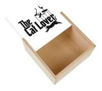 Boite Coffret en Bois - Fabulous - The Cat Lover - Le Parrain (11 x 11 x 3,5 cm) Multicolore G