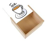 Boite Coffret en Bois - Fabulous - The Tasse de The Dessin (11 x 11 x 3,5 cm) Multicolore G