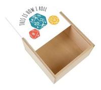 Boite Coffret en Bois - Fabulous - This is How I Roll Dungeons and Dragon (11 x 11 x 3,5 cm) Multicolore G