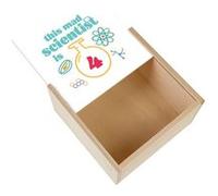 Boite Coffret en Bois - Fabulous - This Mad Scientist is 4 (11 x 11 x 3,5 cm) Multicolore G