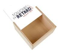 Boite Coffret en Bois - Fabulous - Toujours en retard (sauf pour l'apéro) (11 x 11 x 3,5 cm) Multicolore G