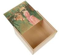 Boite Coffret en Bois - Fabulous - Toulouse Lautrec Moulin Rouge (11 x 11 x 3,5 cm) Rouge G
