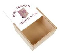 Boite Coffret en Bois - Fabulous - Tout Travail Mérite Son Cubi (11 x 11 x 3,5 cm) Multicolore