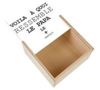 Boite Coffret en Bois - Fabulous - Voilà à Quoi Ressemble le Papa le Plus Parfait (11 x 11 x 3,5 cm) Multicolore G