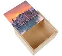 Boite Coffret en Bois - Fabulous - Vue de Venise / Palais En Bordure de Canal (11 x 11 x 3,5 cm) Multicolore G