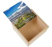 Boite Coffret en Bois - Fabulous - Vue du Champ de Mars Paris (11 x 11 x 3,5 cm) Multicolore G