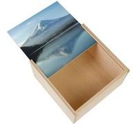 Boite Coffret en Bois - Fabulous - Vue Du Mont Fuji Reflet dans le Lac Japon (11 x 11 x 3,5 cm) Multicolore G