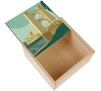 Boite Coffret en Bois - Fabulous - Waco Texas Affiche Vintage (11 x 11 x 3,5 cm) Multicolore G