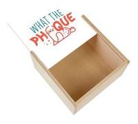 Boite Coffret en Bois - Fabulous - What the Phoque (11 x 11 x 3,5 cm) Multicolore G