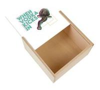 Boite Coffret en Bois - Fabulous - When Vodka Kicks In (11 x 11 x 3,5 cm) Multicolore G