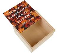 Boite Coffret en Bois - Fabulous - William Gibson Time Memory Citation (11 x 11 x 3,5 cm) Multicolore G